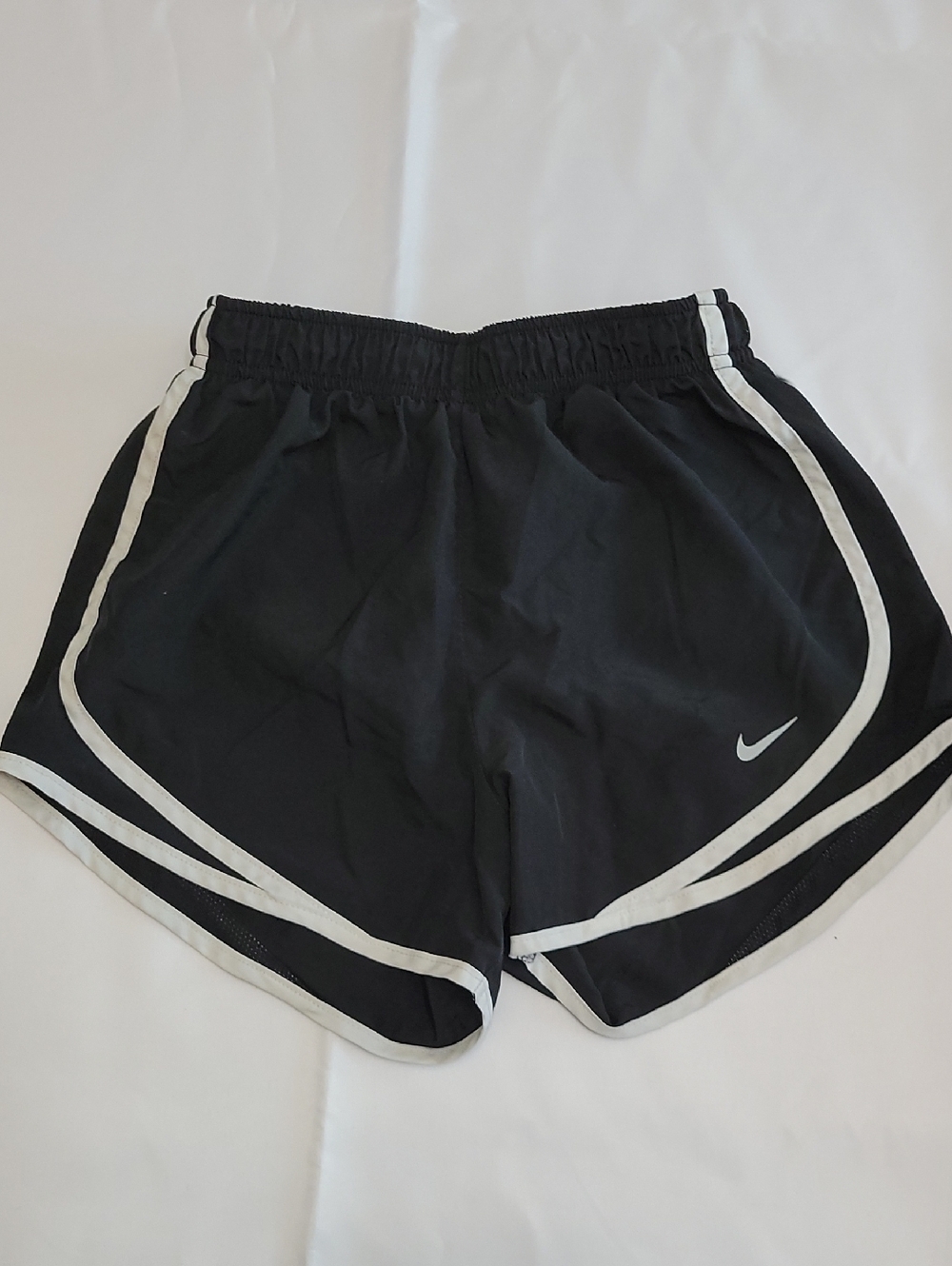 Nike Black Women's Athletic Shorts with White Piping